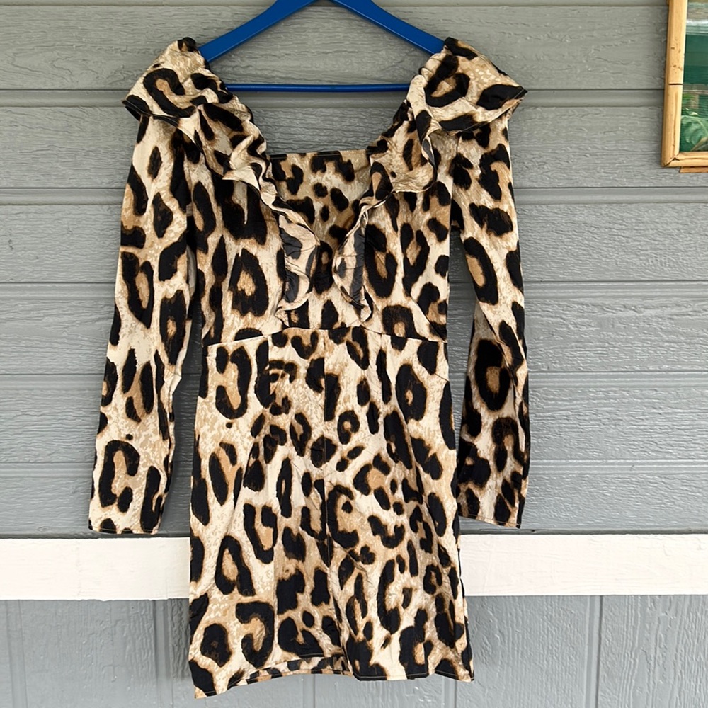 H&M bodycon leopard dress